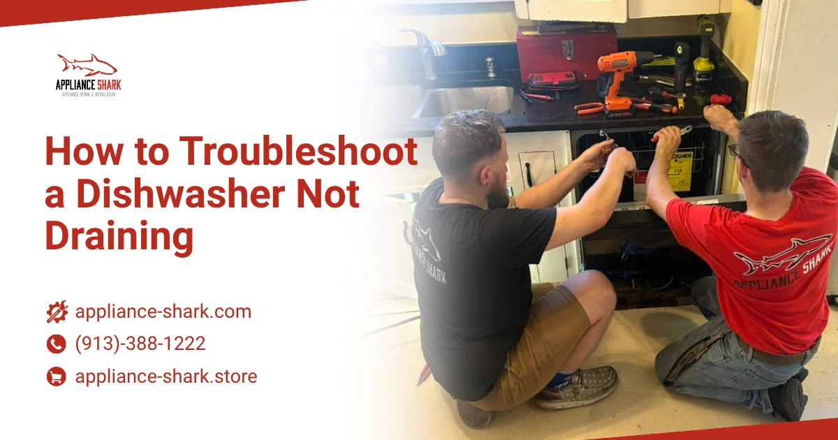 Dishwasher Not Draining troubleshooting, two techs installing unit